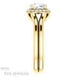 Cushion Cut Forever One Moissanite Engagement Ring #GTJ994-cushion-fo-y