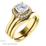Cushion Cut Forever One Moissanite Engagement Ring #GTJ994-cushion-fo-y