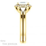 Emerald Cut Forever One Moissanite Engagement Ring #GTJ994-emerald-fb-y 3 Emerald Cut Forever Brilliant Moissanite Engagement Ring #GTJ994-emerald-fb-y