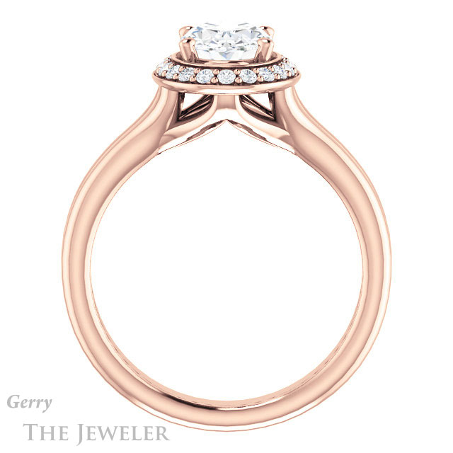 Oval Shaped Forever One Moissanite Engagement Ring #GTJ994-oval-fo-r