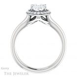Oval Shaped Forever One Moissanite Engagement Ring #GTJ994-oval-fo-w 2 Oval Shaped Forever One Moissanite Engagement Ring #GTJ994-oval-fo-w