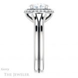 Oval Shaped Forever One Moissanite Engagement Ring #GTJ994-oval-fo-w 3 Oval Shaped Forever One Moissanite Engagement Ring #GTJ994-oval-fo-w
