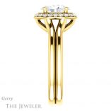 Oval Shaped Forever One Moissanite Engagement Ring #GTJ994-oval-fo-y