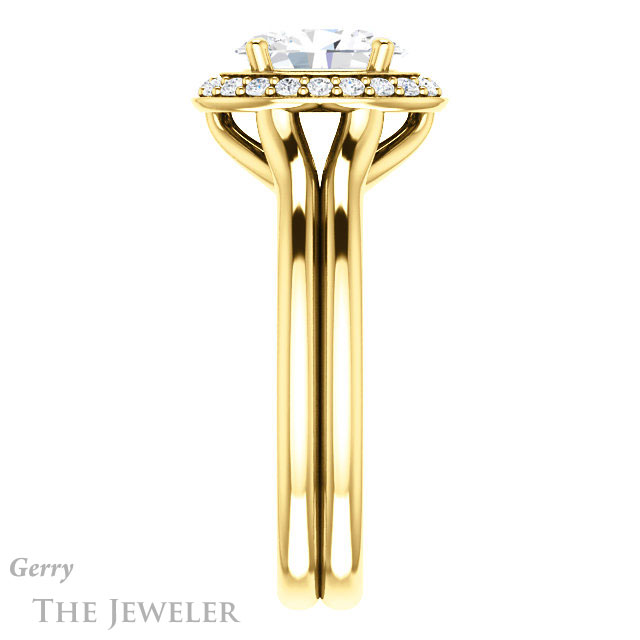 Oval Shaped Forever One Moissanite Engagement Ring #GTJ994-oval-fo-y