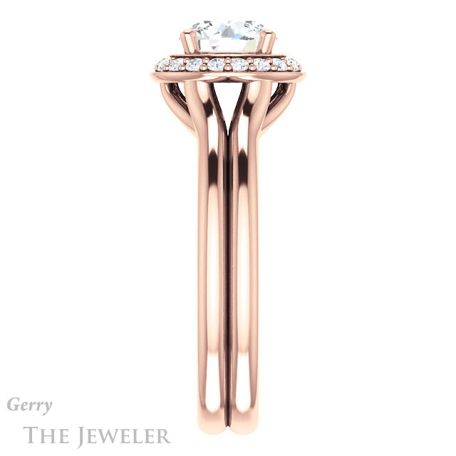Round Cut Forever One Moissanite Engagement Ring #GTJ994-round-fo-r 3 Round Cut Forever One Moissanite Engagement Ring #GTJ994-round-fo-r
