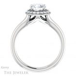 Round Cut Forever One Moissanite Engagement Ring #GTJ994-round-fo-w 2 Round Cut Forever One Moissanite Engagement Ring #GTJ994-round-fo-w