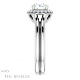 Round Cut Forever One Moissanite Engagement Ring #GTJ994-round-fo-w 3 Round Cut Forever One Moissanite Engagement Ring #GTJ994-round-fo-w