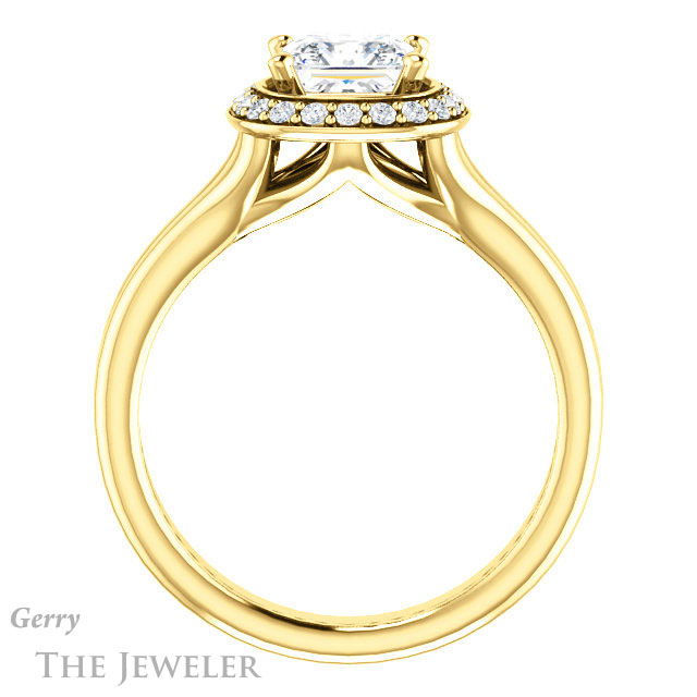 Princess Cut Forever One Moissanite Engagement Ring #GTJ994-square-fo-y