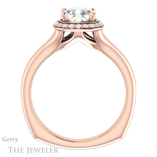 Cushion Cut Forever One Moissanite Engagement Ring #GTJ995-cushion-fo-r