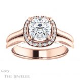 Cushion Cut Forever One Moissanite Engagement Ring #GTJ995-cushion-fo-r 1 Cushion Cut Forever One Moissanite Engagement Ring #GTJ995-cushion-fo-r