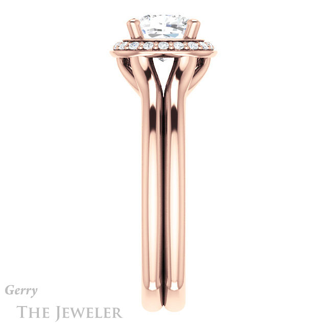 Cushion Cut Forever One Moissanite Engagement Ring #GTJ995-cushion-fo-r 3 Cushion Cut Forever One Moissanite Engagement Ring #GTJ995-cushion-fo-r