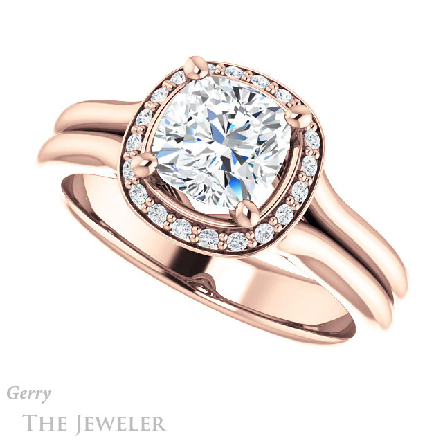 Cushion Cut Forever One Moissanite Engagement Ring #GTJ995-cushion-fo-r 5 Cushion Cut Forever One Moissanite Engagement Ring #GTJ995-cushion-fo-r