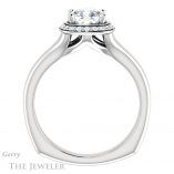 Cushion Cut Forever One Moissanite Engagement Ring #GTJ995-cushion-fo-w 2 Cushion Cut Forever One Moissanite Engagement Ring #GTJ995-cushion-fo-w