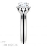 Cushion Cut Forever One Moissanite Engagement Ring #GTJ995-cushion-fo-w 3 Cushion Cut Forever One Moissanite Engagement Ring #GTJ995-cushion-fo-w