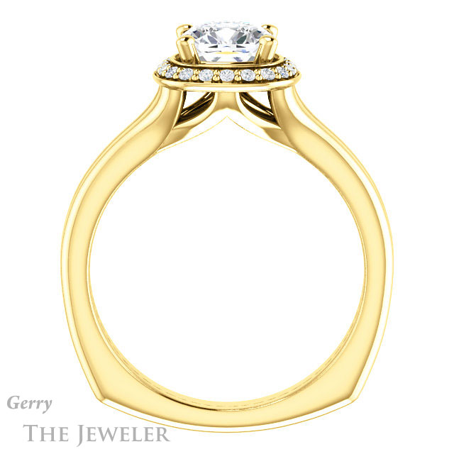 Cushion Cut Forever One Moissanite Engagement Ring #GTJ995-cushion-fo-y 2 Cushion Cut Forever One Moissanite Engagement Ring #GTJ995-cushion-fo-y