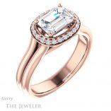 Emerald Cut Forever One Moissanite Engagement Ring #GTJ995-emerald-fb-r 4 Emerald Cut Forever Brilliant Moissanite Engagement Ring #GTJ995-emerald-fb-r