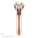 Emerald Cut Forever One Moissanite Engagement Ring #GTJ995-emerald-fb-r 3 Emerald Cut Forever Brilliant Moissanite Engagement Ring #GTJ995-emerald-fb-r