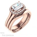 Emerald Cut Forever One Moissanite Engagement Ring #GTJ995-emerald-fb-r 6 Emerald Cut Forever Brilliant Moissanite Engagement Ring #GTJ995-emerald-fb-r