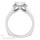 Emerald Cut Forever One Moissanite Engagement Ring #GTJ995-emerald-fb-w 2 Emerald Cut Forever Brilliant Moissanite Engagement Ring #GTJ995-emerald-fb-w