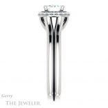 Emerald Cut Forever One Moissanite Engagement Ring #GTJ995-emerald-fb-w 3 Emerald Cut Forever Brilliant Moissanite Engagement Ring #GTJ995-emerald-fb-w