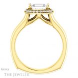 Emerald Cut Forever One Moissanite Engagement Ring #GTJ995-emerald-fb-y 2 Emerald Cut Forever Brilliant Moissanite Engagement Ring #GTJ995-emerald-fb-y