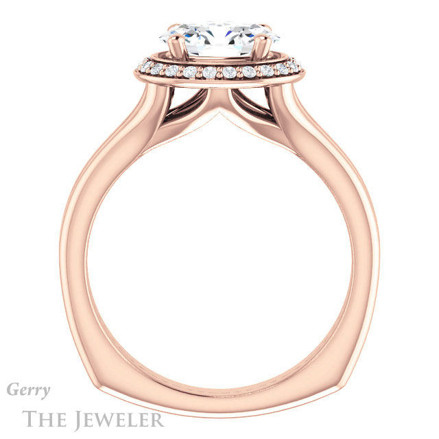 Oval Shaped Forever One Moissanite Engagement Ring #GTJ995-oval-fo-r