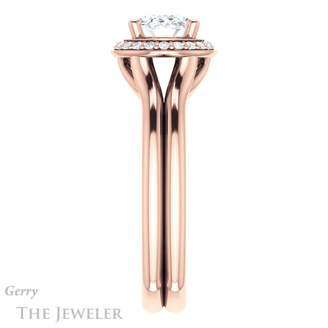 Oval Shaped Forever One Moissanite Engagement Ring #GTJ995-oval-fo-r 3 Oval Shaped Forever One Moissanite Engagement Ring #GTJ995-oval-fo-r