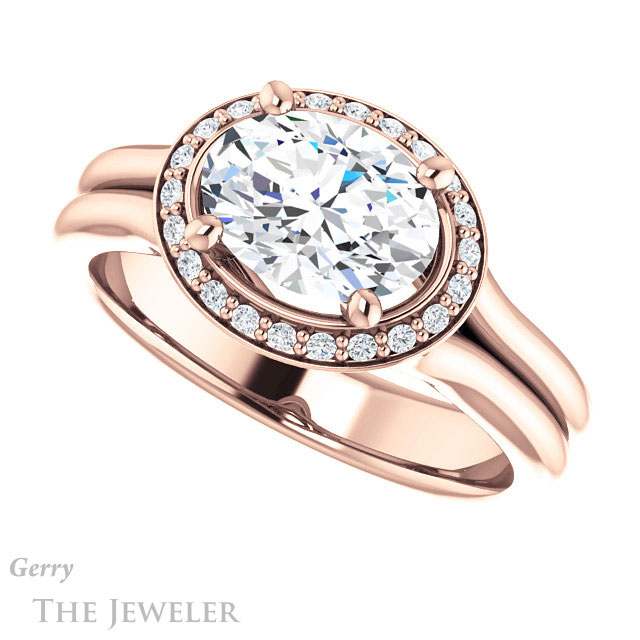 Oval Shaped Forever One Moissanite Engagement Ring #GTJ995-oval-fo-r 5 Oval Shaped Forever One Moissanite Engagement Ring #GTJ995-oval-fo-r