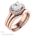 Oval Shaped Forever One Moissanite Engagement Ring #GTJ995-oval-fo-r 6 Oval Shaped Forever One Moissanite Engagement Ring #GTJ995-oval-fo-r