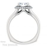 Oval Shaped Forever One Moissanite Engagement Ring #GTJ995-oval-fo-w 2 Oval Shaped Forever One Moissanite Engagement Ring #GTJ995-oval-fo-w