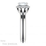 Oval Shaped Forever One Moissanite Engagement Ring #GTJ995-oval-fo-w 3 Oval Shaped Forever One Moissanite Engagement Ring #GTJ995-oval-fo-w