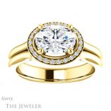 Oval Shaped Forever One Moissanite Engagement Ring #GTJ995-oval-fo-y 1 Oval Shaped Forever One Moissanite Engagement Ring #GTJ995-oval-fo-y