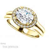 Oval Shaped Forever One Moissanite Engagement Ring #GTJ995-oval-fo-y 5 Oval Shaped Forever One Moissanite Engagement Ring #GTJ995-oval-fo-y