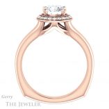 Round Cut Forever One Moissanite Engagement Ring #GTJ995-round-fo-r