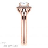 Round Cut Forever One Moissanite Engagement Ring #GTJ995-round-fo-r