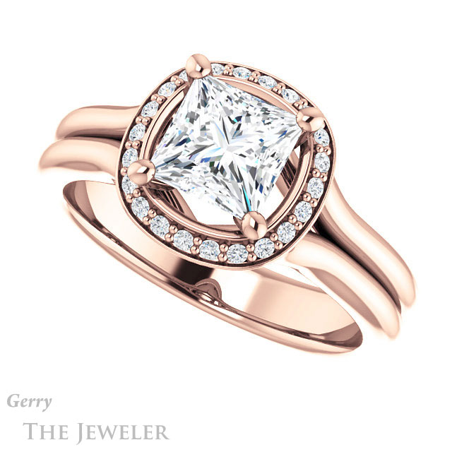 Princess Cut Forever One Moissanite Engagement Ring #GTJ995-square-fo-r 5 Princess Cut Forever One Moissanite Engagement Ring #GTJ995-square-fo-r
