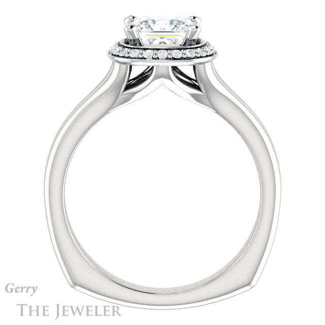 Princess Cut Forever One Moissanite Engagement Ring #GTJ995-square-fo-w 2 Princess Cut Forever One Moissanite Engagement Ring #GTJ995-square-fo-w