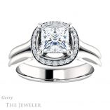 Princess Cut Forever One Moissanite Engagement Ring #GTJ995-square-fo-w 1 Princess Cut Forever One Moissanite Engagement Ring #GTJ995-square-fo-w