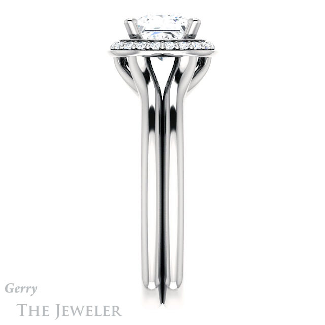Princess Cut Forever One Moissanite Engagement Ring #GTJ995-square-fo-w 3 Princess Cut Forever One Moissanite Engagement Ring #GTJ995-square-fo-w