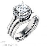 Princess Cut Forever One Moissanite Engagement Ring #GTJ995-square-fo-w 6 Princess Cut Forever One Moissanite Engagement Ring #GTJ995-square-fo-w