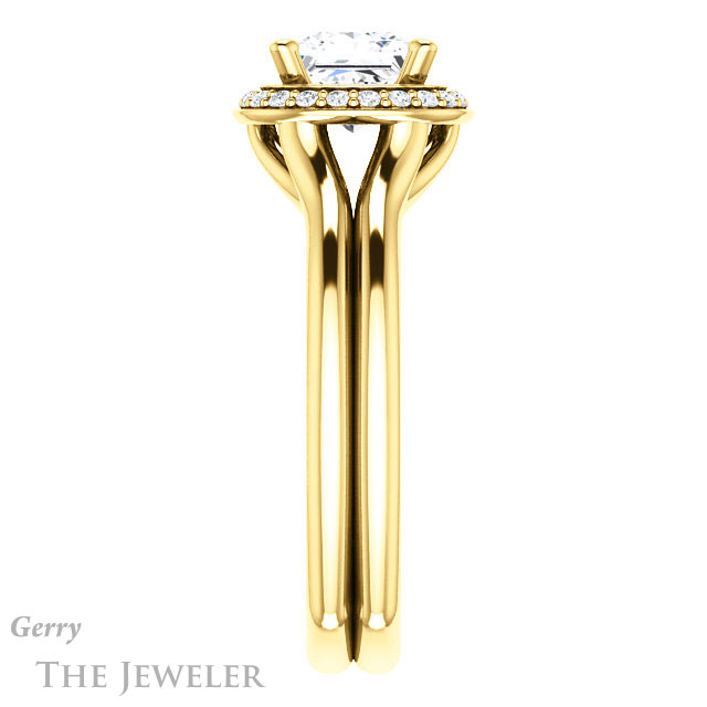 Princess Cut Forever One Moissanite Engagement Ring #GTJ995-square-fo-y 3 Princess Cut Forever One Moissanite Engagement Ring #GTJ995-square-fo-y