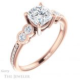 Cushion Cut Forever One Moissanite Engagement Ring #GTJ996-cushion-fo-r 4 Cushion Cut Forever One Moissanite Engagement Ring #GTJ996-cushion-fo-r