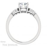 Cushion Cut Forever One Moissanite Engagement Ring #GTJ996-cushion-fo-w