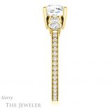 Cushion Cut Forever One Moissanite Engagement Ring #GTJ996-cushion-fo-y 3 Cushion Cut Forever One Moissanite Engagement Ring #GTJ996-cushion-fo-y