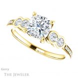Cushion Cut Forever One Moissanite Engagement Ring #GTJ996-cushion-fo-y 5 Cushion Cut Forever One Moissanite Engagement Ring #GTJ996-cushion-fo-y