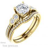 Cushion Cut Forever One Moissanite Engagement Ring #GTJ996-cushion-fo-y 6 Cushion Cut Forever One Moissanite Engagement Ring #GTJ996-cushion-fo-y