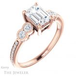 Emerald Cut Forever Brilliant Moissanite Engagement Ring #GTJ996-emerald-fb-r
