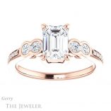 Emerald Cut Forever Brilliant Moissanite Engagement Ring #GTJ996-emerald-fb-r