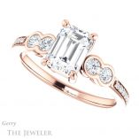 Emerald Cut Forever Brilliant Moissanite Engagement Ring #GTJ996-emerald-fb-r