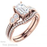 Emerald Cut Forever Brilliant Moissanite Engagement Ring #GTJ996-emerald-fb-r